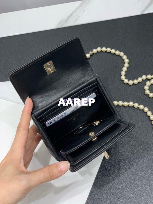 Replica Chanel 24P Lambskin Clutch With Chain AP4006 Black Limited Edition 11