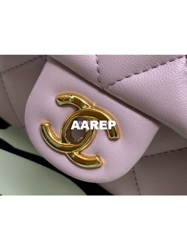 Replica Chanel Mini Flap Bag With Top Handle AS4847 Light Pink 9