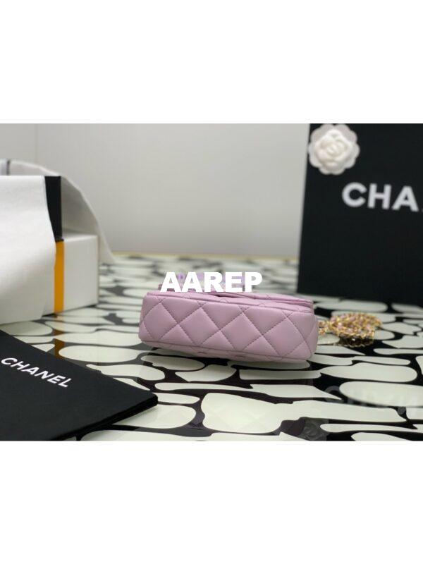 Replica Chanel Mini Flap Bag With Top Handle AS4847 Light Pink 12