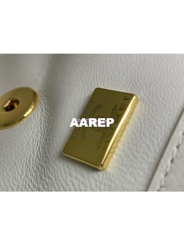 Replica Chanel Mini Flap Bag With Top Handle AS4847 White 9