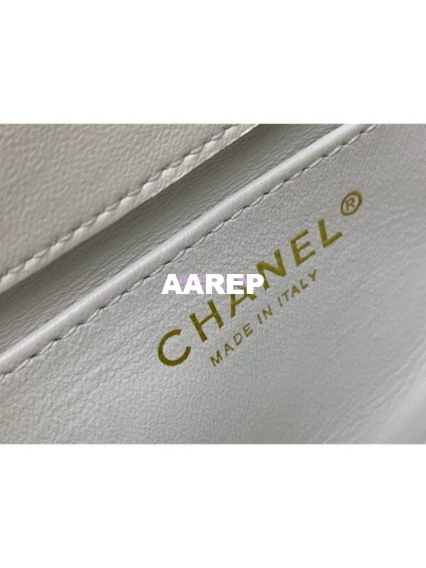 Replica Chanel Mini Flap Bag With Top Handle AS4847 White 10