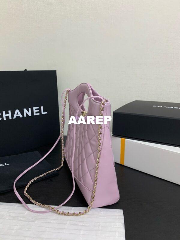 Replica Chanel Medium 31 Shopping Bag in Shiny Lambskin AS4853 Lilac 3