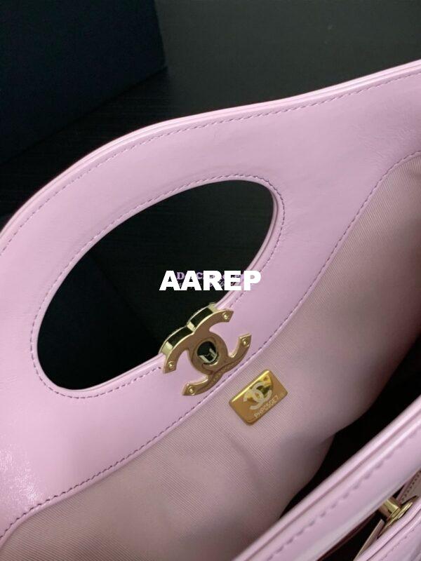 Replica Chanel Medium 31 Shopping Bag in Shiny Lambskin AS4853 Lilac 6