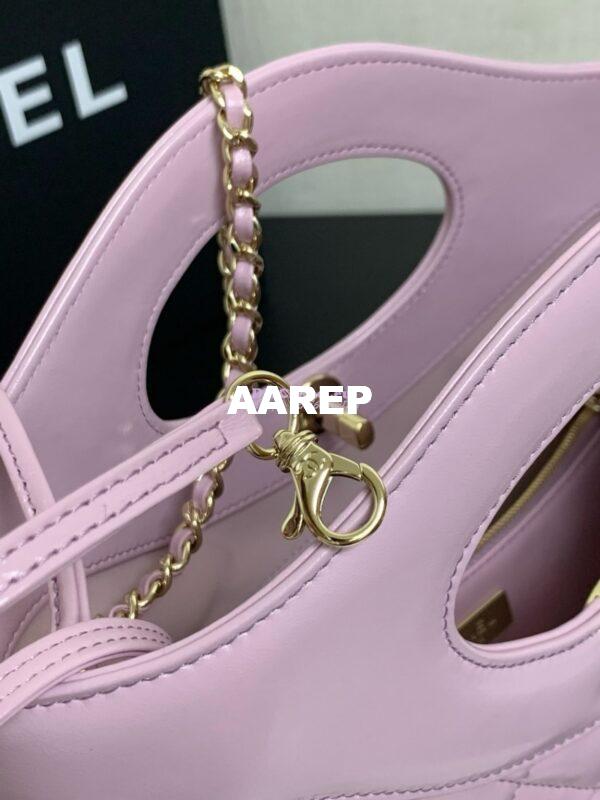 Replica Chanel Medium 31 Shopping Bag in Shiny Lambskin AS4853 Lilac 7