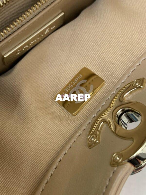 Replica Chanel Medium 31 Shopping Bag in Shiny Lambskin AS4853 Beige 8