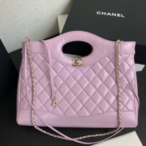 Replica Chanel 31 Shopping Bag in Shiny Lambskin AS4854 Lilac