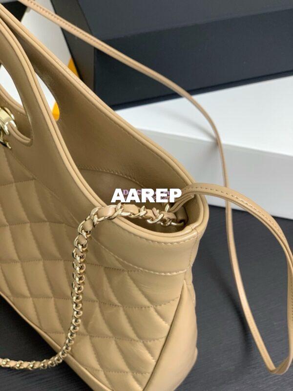 Replica Chanel 31 Shopping Bag in Shiny Lambskin AS4854 Beige 6