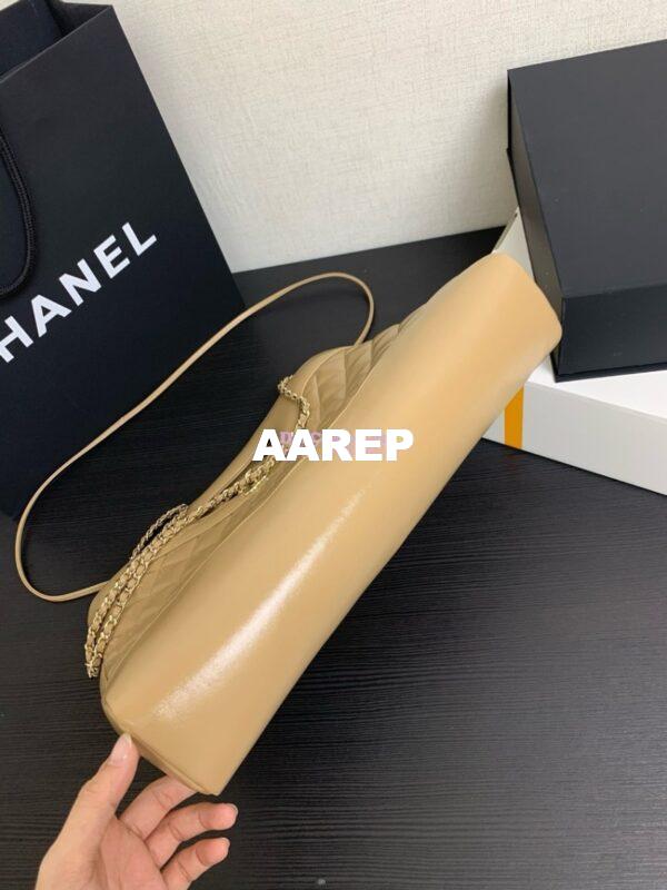 Replica Chanel 31 Shopping Bag in Shiny Lambskin AS4854 Beige 8