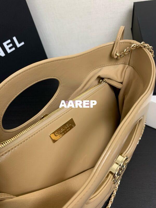 Replica Chanel 31 Shopping Bag in Shiny Lambskin AS4854 Beige 10