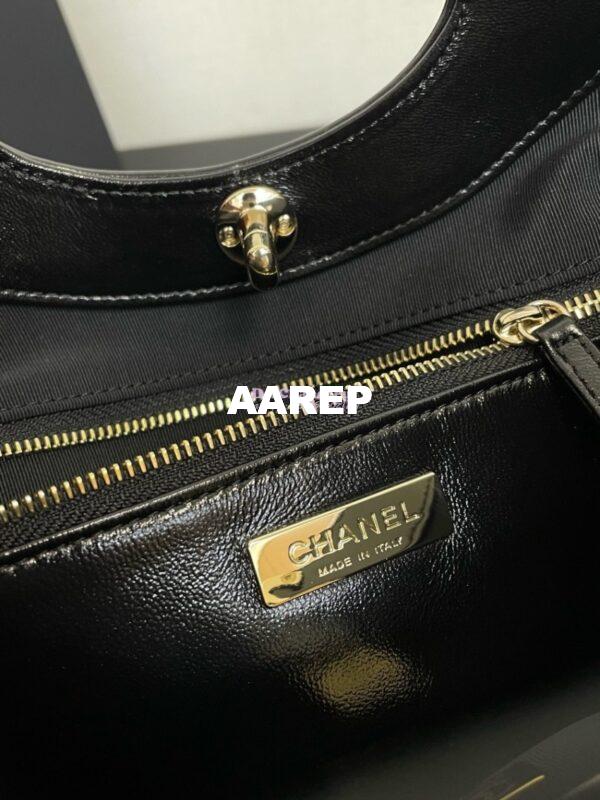 Replica Chanel 31 Shopping Bag in Shiny Lambskin AS4854 Black 8