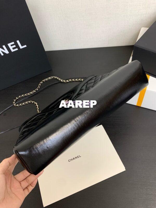 Replica Chanel 31 Shopping Bag in Shiny Lambskin AS4854 Black 11