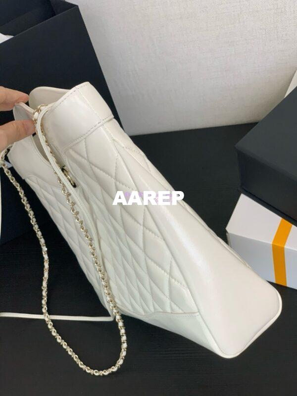 Replica Chanel 31 Shopping Bag in Shiny Lambskin AS4854 White 3