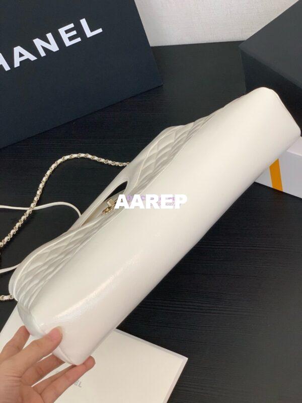 Replica Chanel 31 Shopping Bag in Shiny Lambskin AS4854 White 9
