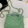 Replica Chanel 24C 31 Mini Shopping Bag Chain Clutch Shiny Lambskin & Gold-Tone Metal AS3656 Light Green