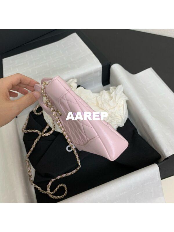 Replica Chanel 24C 31 Mini Shopping Bag Chain Clutch Shiny Lambskin & Gold-Tone Metal AS3656 Light Pink 4
