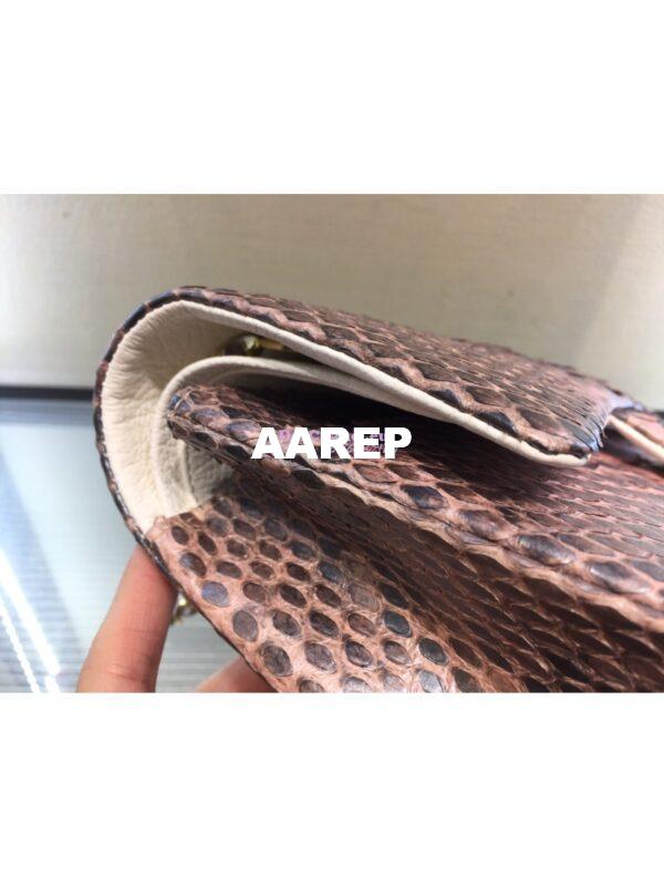 Replica Chanel Python Leather CF Classic Flap Bag White 10 6