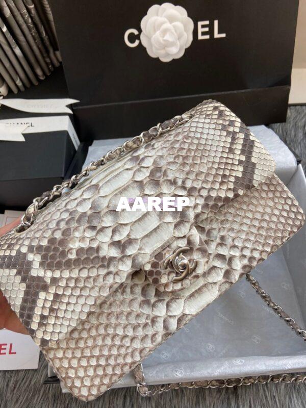 Replica Chanel Python Leather CF Classic Flap Bag 07 4