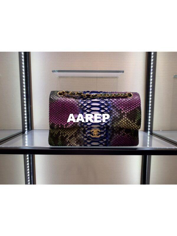 Replica Chanel Python Leather CF Classic Flap Bag 05 3