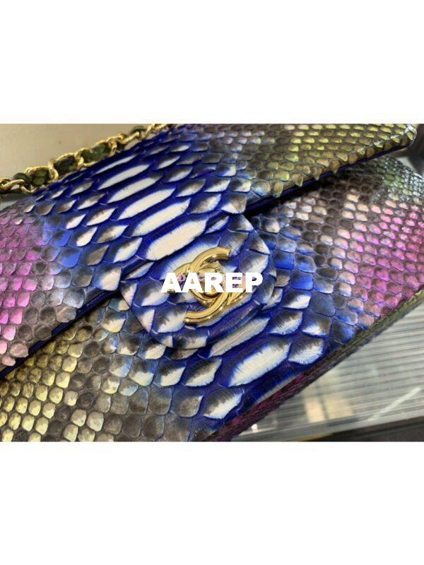 Replica Chanel Python Leather CF Classic Flap Bag 05 5