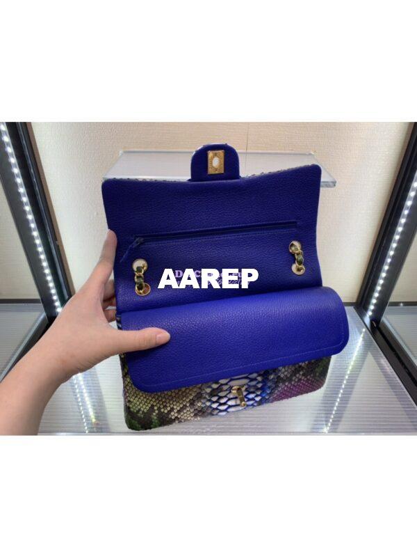 Replica Chanel Python Leather CF Classic Flap Bag 05 8