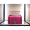 Replica Chanel Python Boy Flap Bag in Matte Hardware Black 2