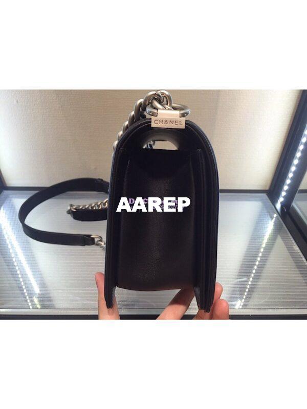 Replica Chanel Python Boy Flap Bag in Matte Hardware Black 5