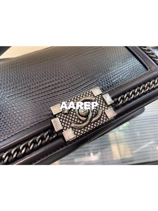Replica Chanel Lizard Leather Boy Bag with Lizard Handle 001 6