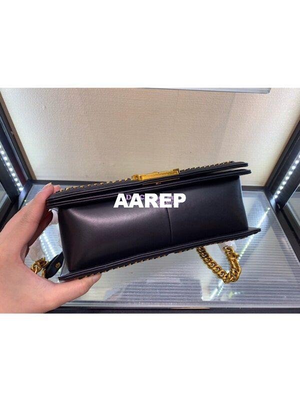 Replica Chanel Lizard Leather Boy Bag with Lizard Handle 001 16