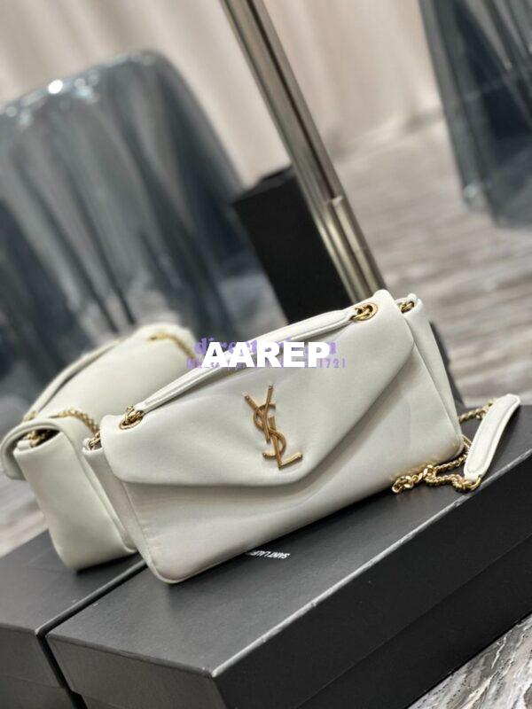 Replica Saint Laurent YSL Calypso In Lambskin 734153 Blanc 4