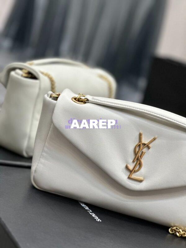 Replica Saint Laurent YSL Calypso In Lambskin 734153 Blanc 6