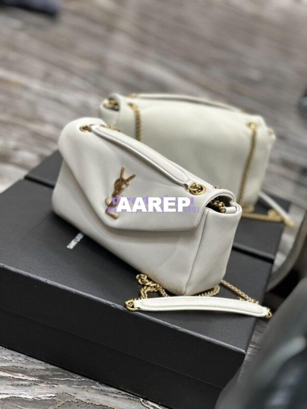 Replica Saint Laurent YSL Calypso In Lambskin 734153 Blanc 7
