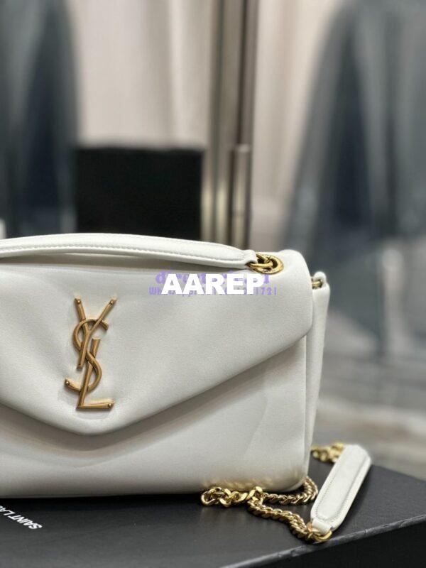 Replica Saint Laurent YSL Calypso In Lambskin 734153 Blanc 9