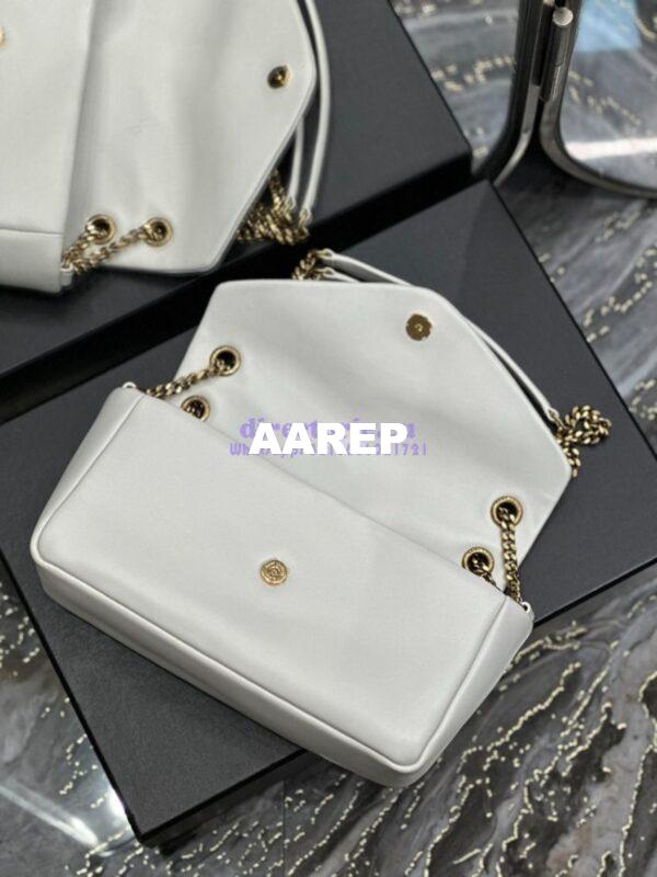 Replica Saint Laurent YSL Calypso In Lambskin 734153 Blanc 12