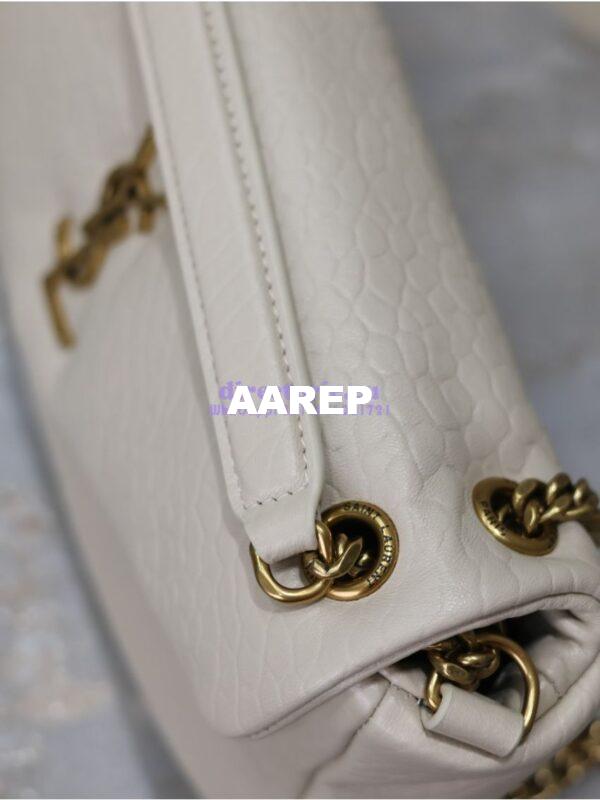 Replica Saint Laurent YSL Calypso In Grained Lambskin 734153 Blanc 11