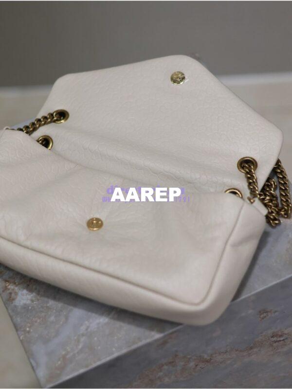 Replica Saint Laurent YSL Calypso In Grained Lambskin 734153 Blanc 12