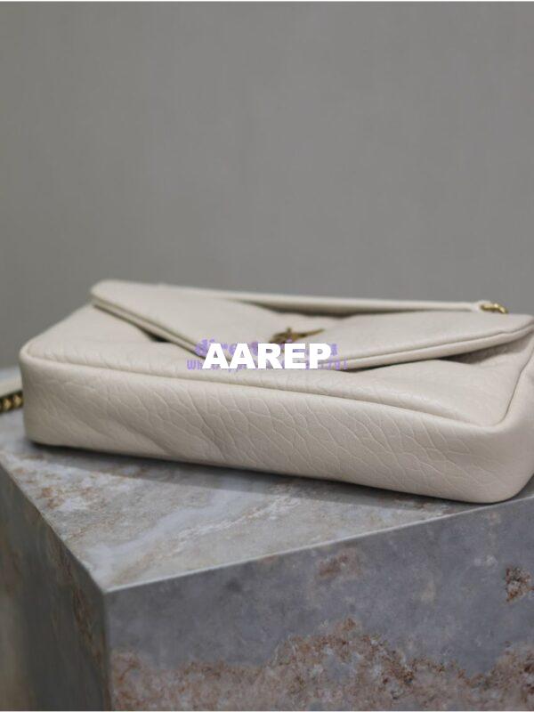 Replica Saint Laurent YSL Calypso In Grained Lambskin 734153 Blanc 15