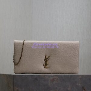 Replica Saint Laurent YSL Calypso Mini Bag In Grained Lambskin with Pillow Effect 801712 Blanc
