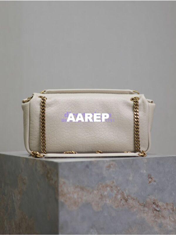 Replica Saint Laurent YSL Calypso In Grained Lambskin 734153 Blanc 16