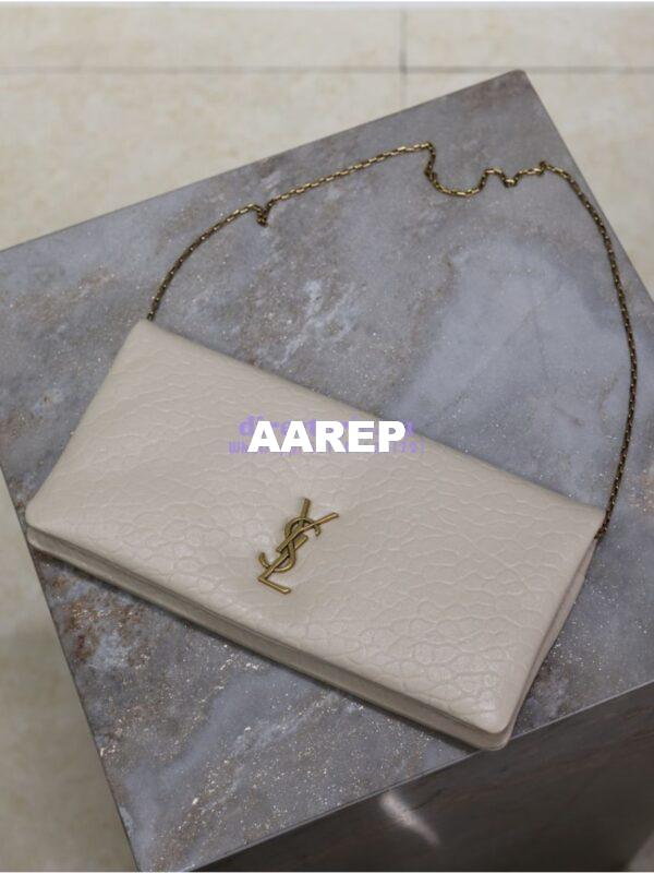 Replica Saint Laurent YSL Calypso Mini Bag In Grained Lambskin with Pillow Effect 801712 Blanc 5