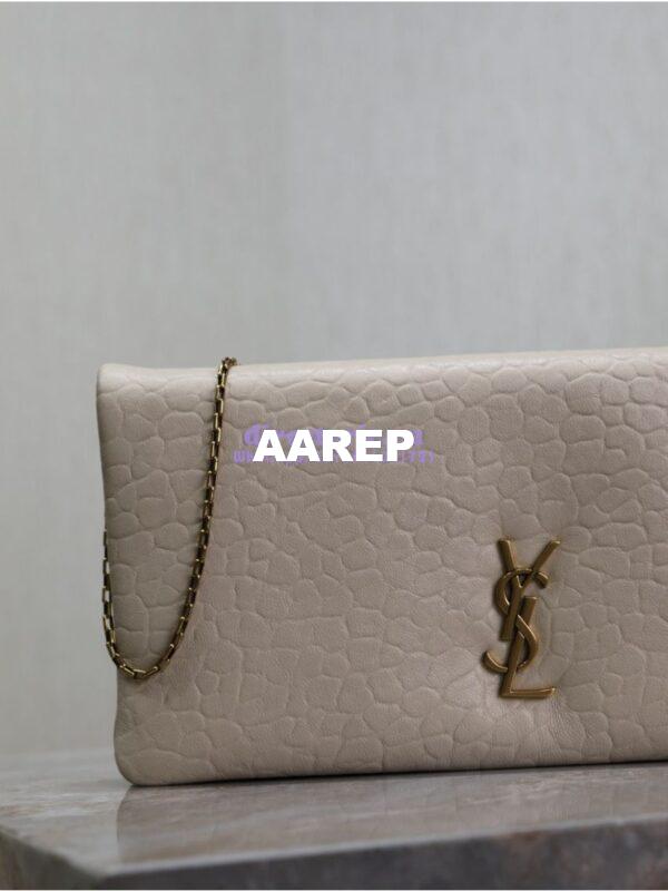 Replica Saint Laurent YSL Calypso Mini Bag In Grained Lambskin with Pillow Effect 801712 Blanc 7