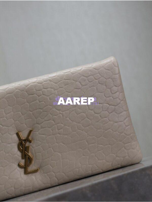Replica Saint Laurent YSL Calypso Mini Bag In Grained Lambskin with Pillow Effect 801712 Blanc 9