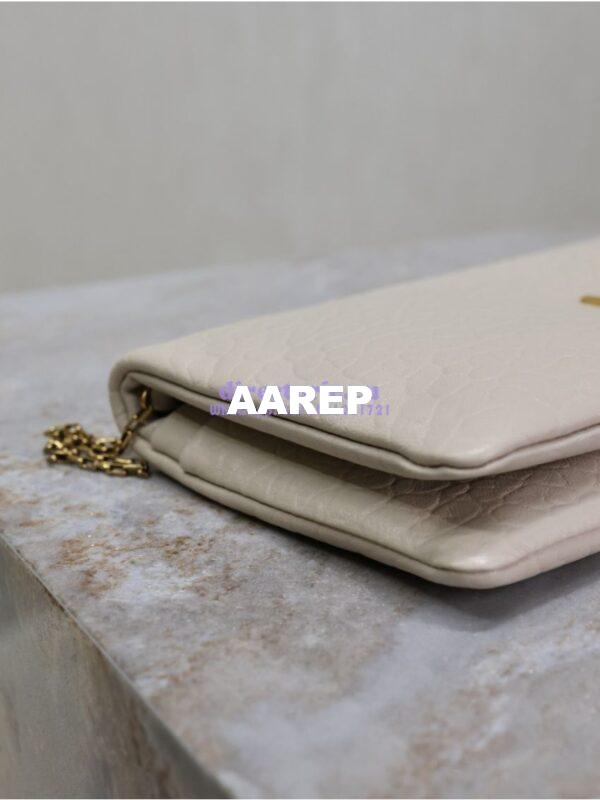 Replica Saint Laurent YSL Calypso Mini Bag In Grained Lambskin with Pillow Effect 801712 Blanc 11