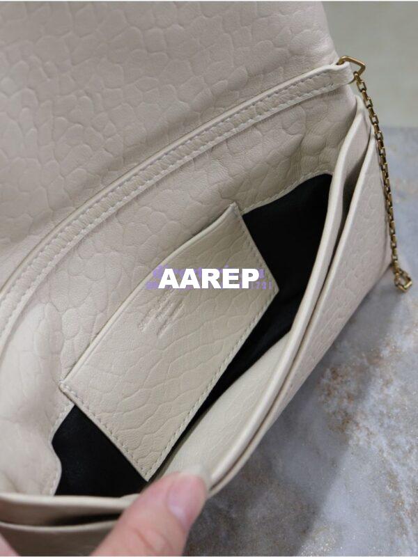 Replica Saint Laurent YSL Calypso Mini Bag In Grained Lambskin with Pillow Effect 801712 Blanc 16