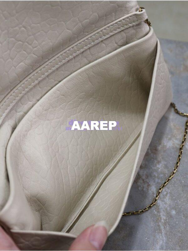 Replica Saint Laurent YSL Calypso Mini Bag In Grained Lambskin with Pillow Effect 801712 Blanc 17