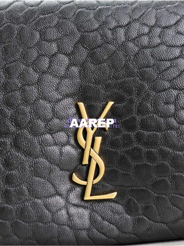 Replica Saint Laurent YSL Calypso Mini Bag In Grained Lambskin with Pillow Effect 801712 Black 12