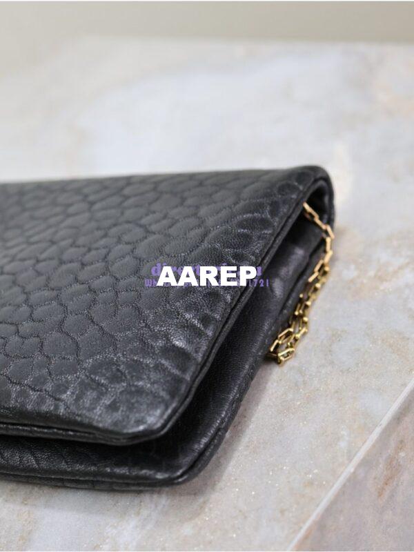 Replica Saint Laurent YSL Calypso Mini Bag In Grained Lambskin with Pillow Effect 801712 Black 13