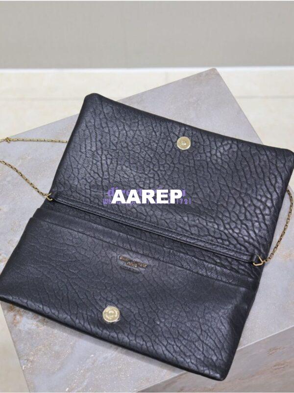 Replica Saint Laurent YSL Calypso Mini Bag In Grained Lambskin with Pillow Effect 801712 Black 14