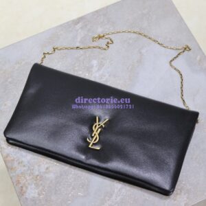 Replica Saint Laurent YSL Calypso Mini Bag In Padded Lambskin 801712 Black 2