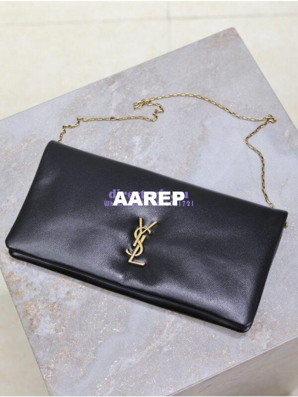 Replica Saint Laurent YSL Calypso Mini Bag In Padded Lambskin 801712 Black 4