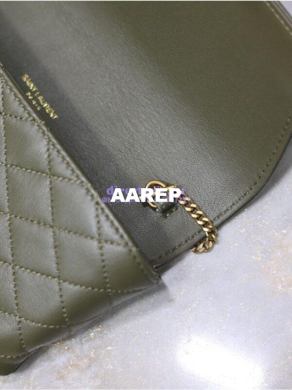 Replica YSL Saint Laurent Gaby Chain Phone Holder In Lambskin 7540511 Sage 12